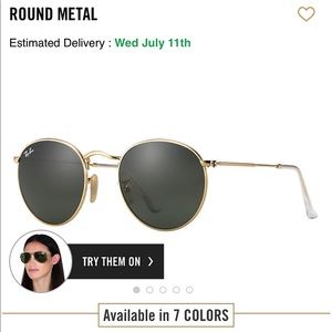 Ray Ban Round Metal sunglasses non-polarized